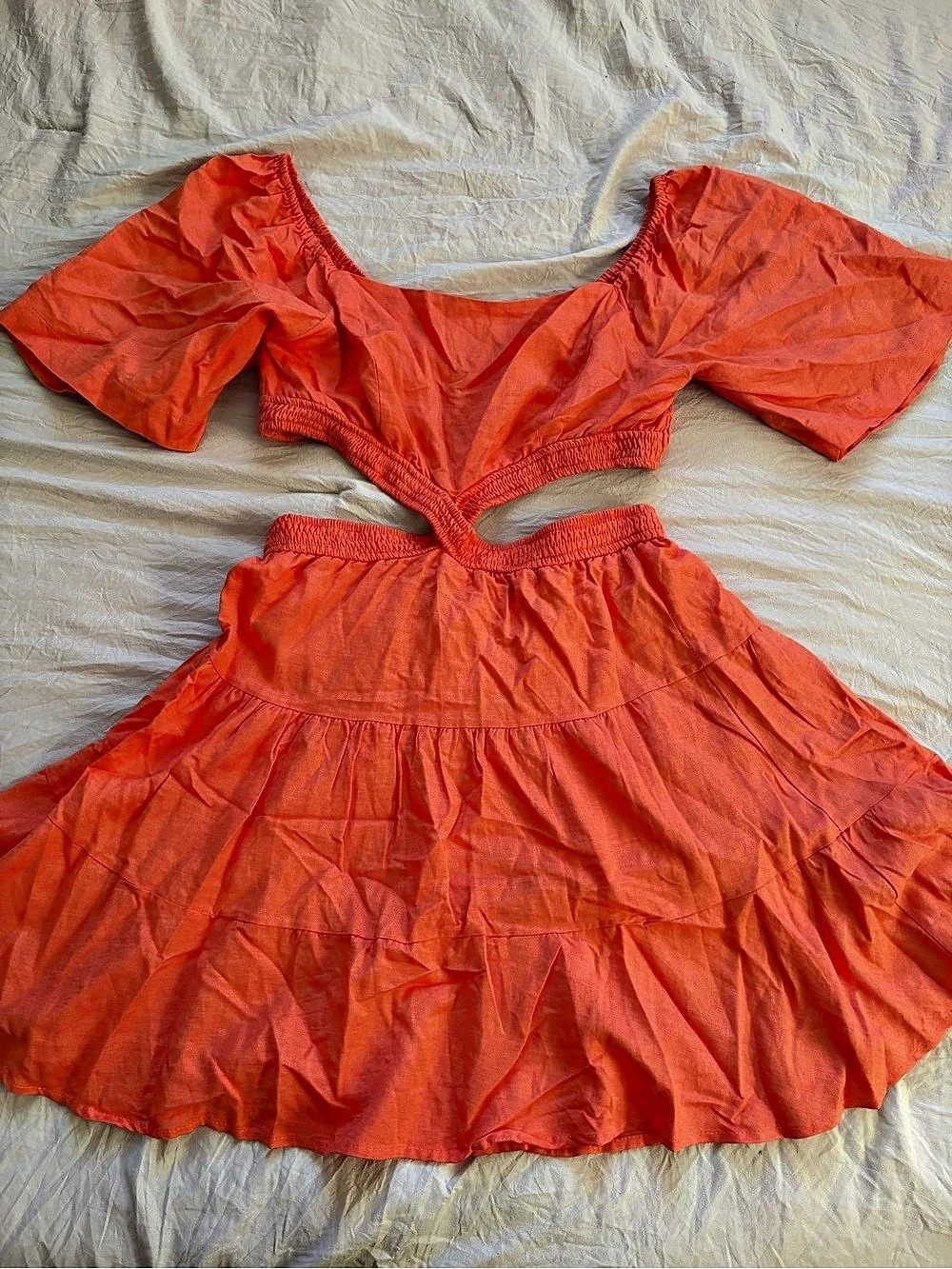 Orange Casual Dress Size Large